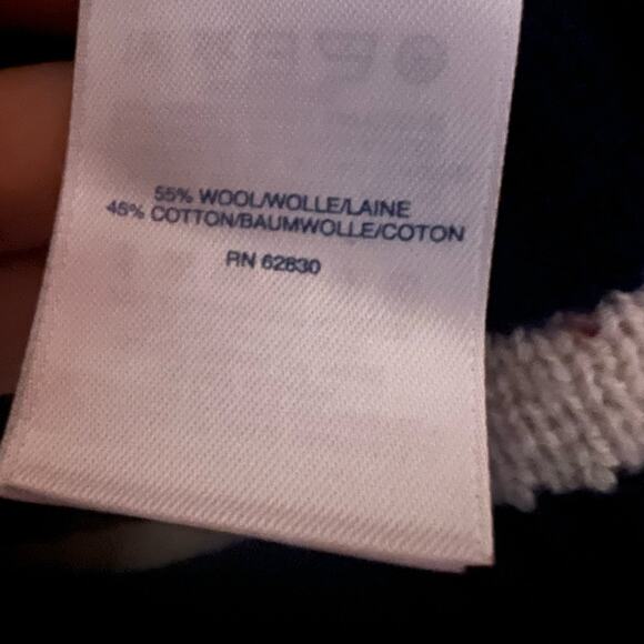 Lands End Navy Wool Blend Cardigan Sweater SZ M - Picture 9 of 9